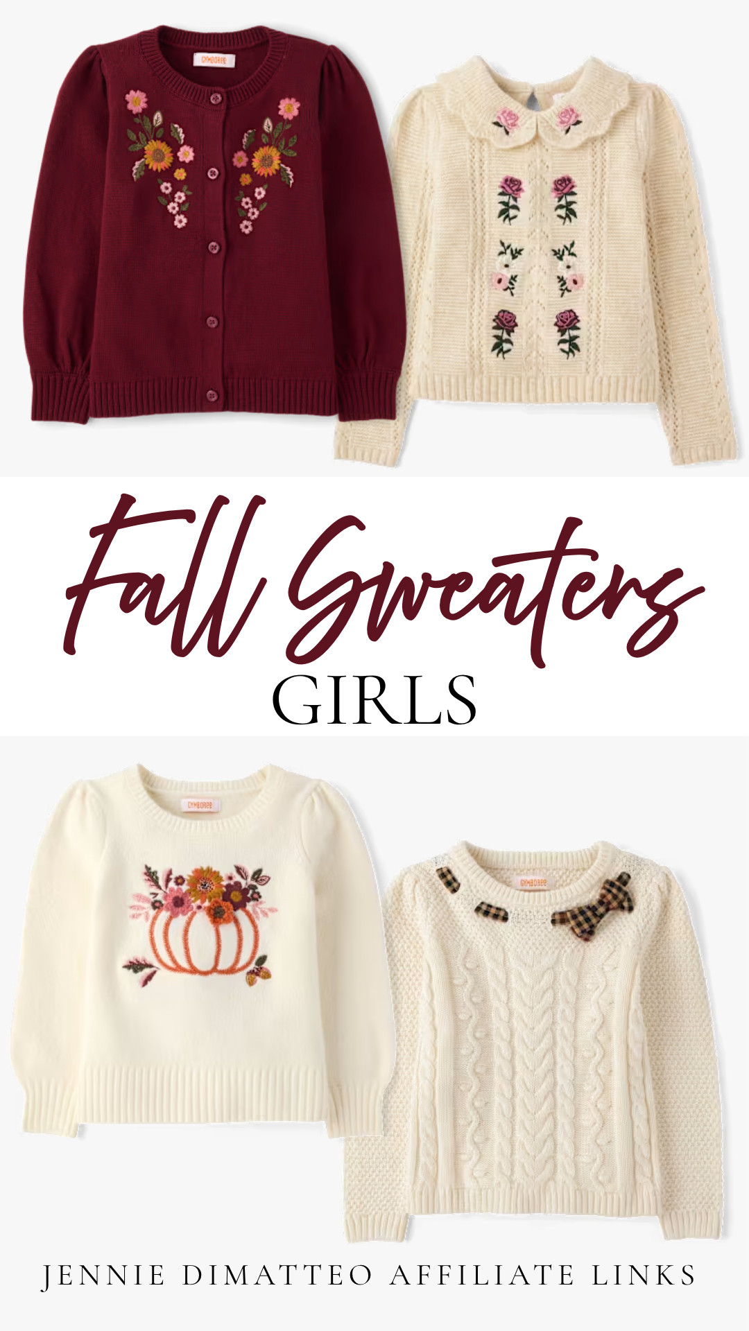 The sweetest fall sweaters for the girls 🍂🎀 I’m obsessed with all the little floral, pumpkin & bow details!

#GirlsFallFashion #FallSweaters #ToddlerGirlStyle #GirlsFashion #FallKidsStyle #ToddlerOutfits #KidsFashion #FallOutfits #LTKKids #LTKFamily 

 #LTKootd #LTKBaby #LTKKids
