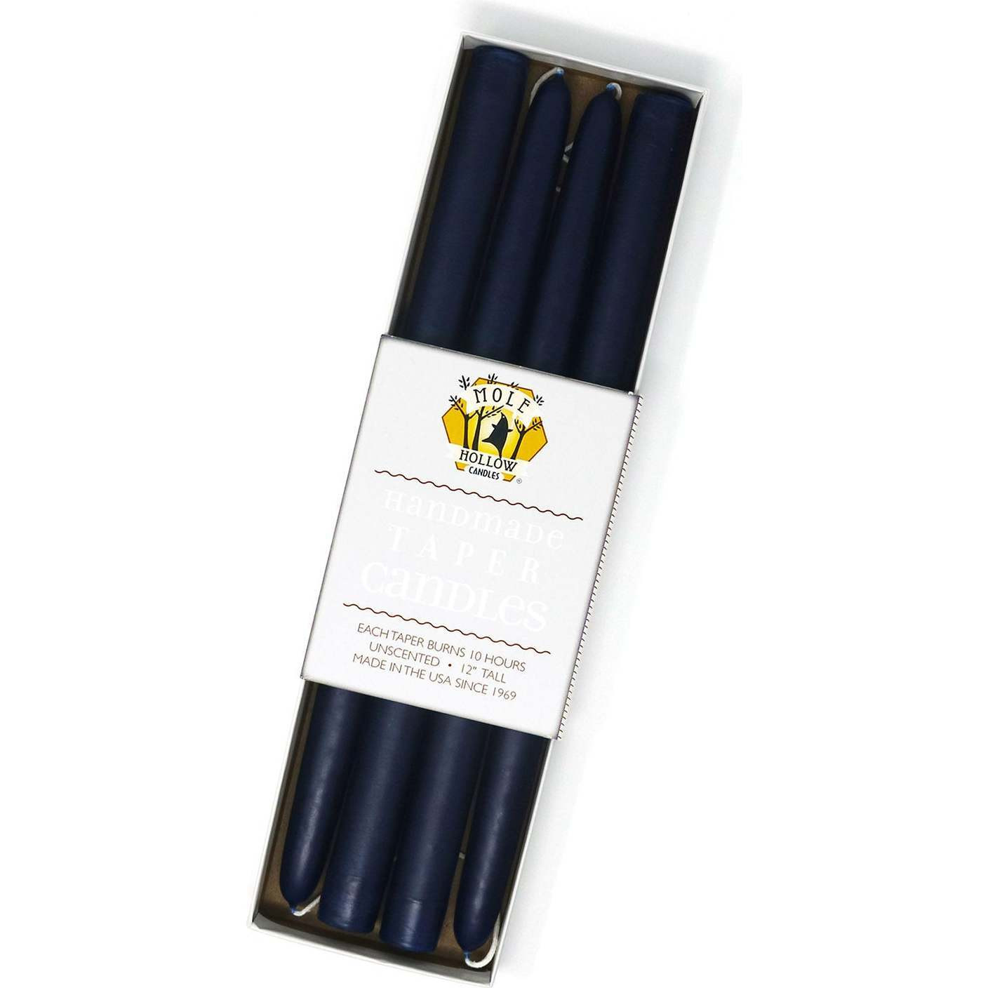 12" Taper Candle  Set, Navy | Maisonette