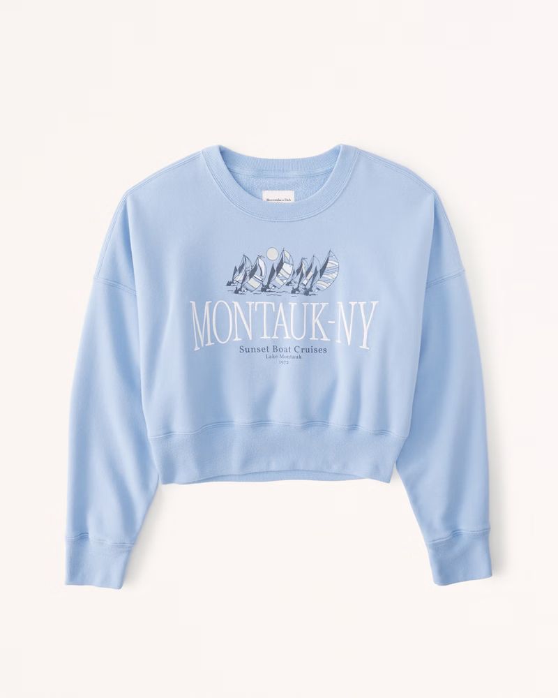 Women's Vintage Wedge Graphic Crew Sweatshirt | Women's Clearance | Abercrombie.com | Abercrombie & Fitch (US)