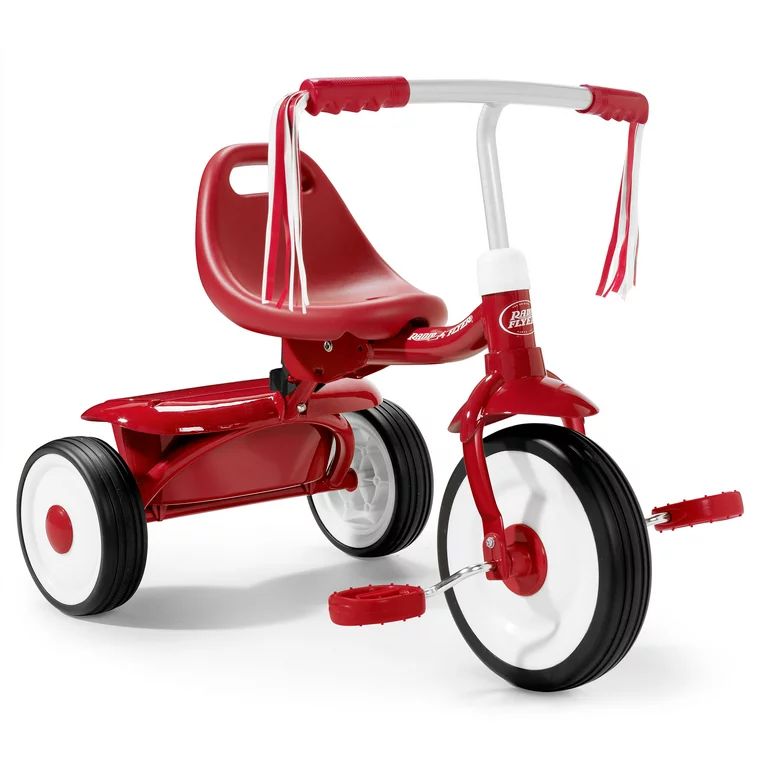 Radio Flyer 415S Kids Readily Assembled Fold 2 Go Tricycle, Unisex, Red | Walmart (US)