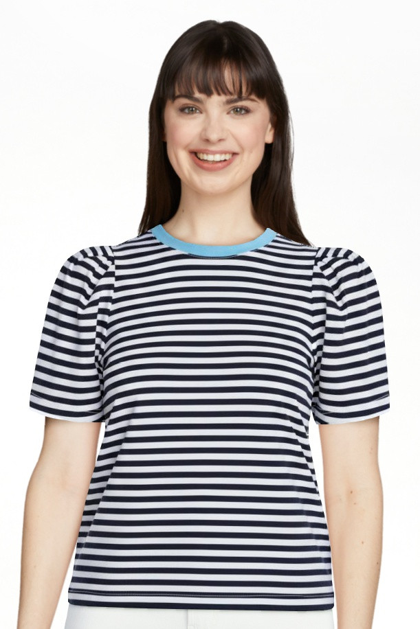 Free Assembly Women's and Women's Plus Crewneck Tee with Puff Sleeves, XS-4X | Walmart (US)