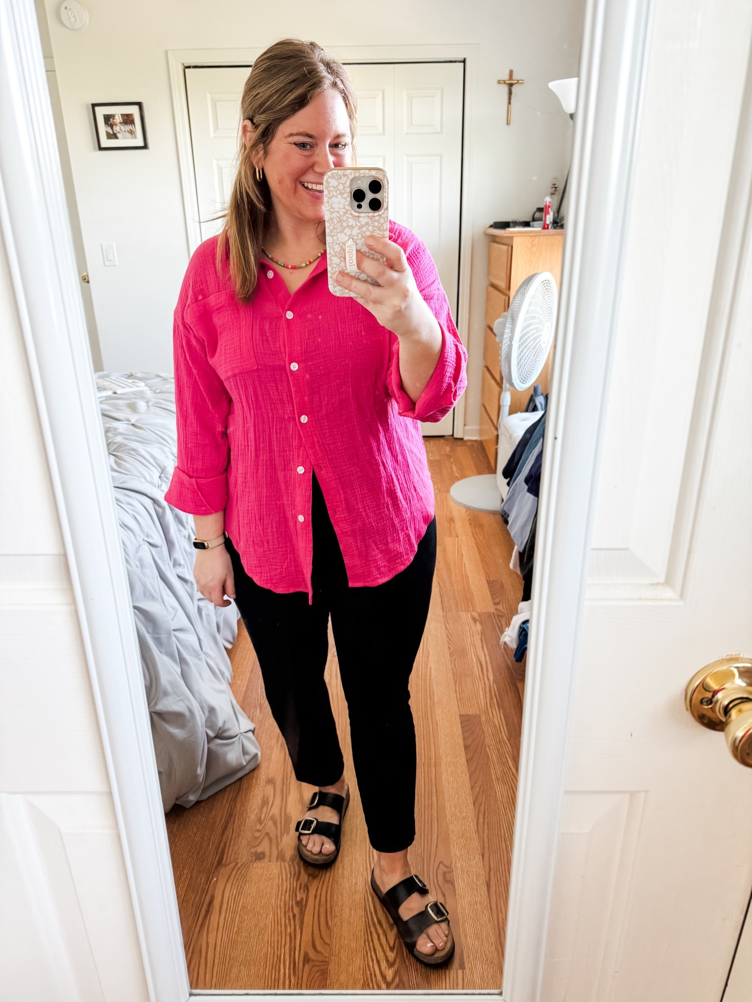 Teacher outfit! A gauze button down is great for a warm day as they’re lightweight & airy!

#LTKMidsize #LTKSummerEdit #LTKWorkwear