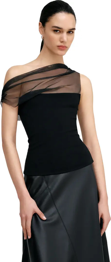 Cabrini Mesh One-Shoulder Top | Nordstrom