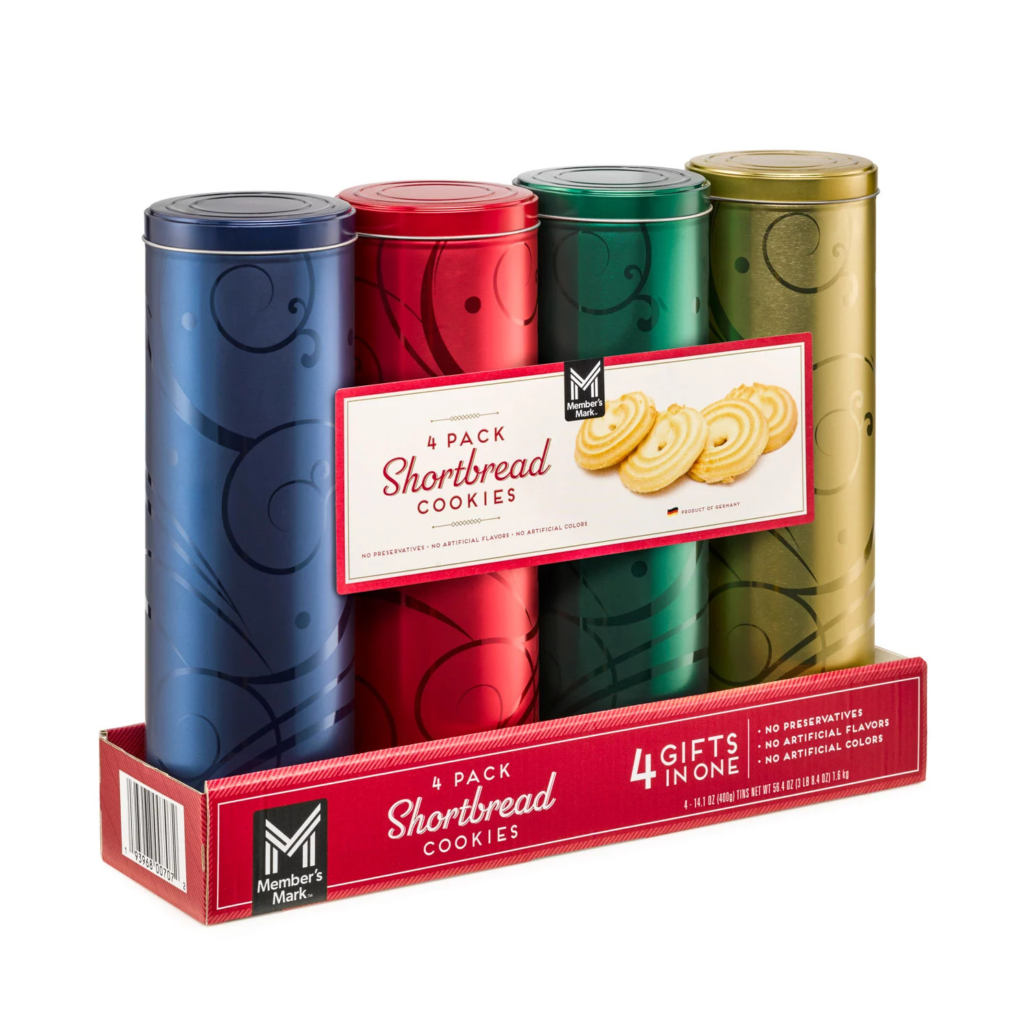 Member's Mark European Shortbread Cookies Tin, 4 pk. | Sam's Club