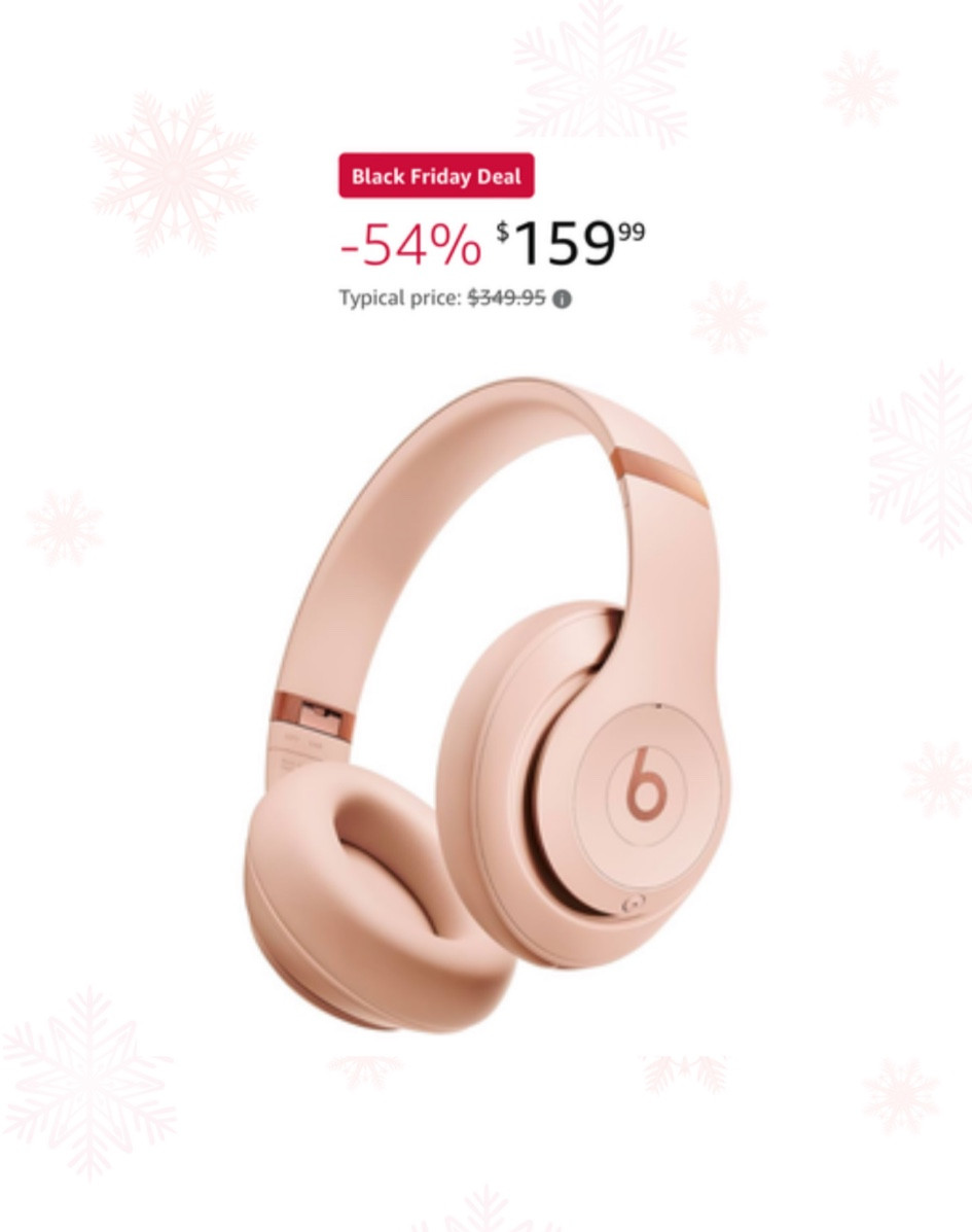 Beats 54% off Black Friday sale!!

Beats headphones Black Friday deals, Amazon Black Friday sale beats, beats Black Friday, pink beats, pink gifts, headphones, gifts for him, gifts for her, gifts for teens, gifts for tween, gifts for teenagers, gifts for mom, gifts for gym lover, gift guide for her, noise canceling headphones, over the ear headphones, Christmas gifts for teens, Christmas gift ideas for anyone


#LTKCyberWeek #LTKGiftGuide #LTKSaleAlert