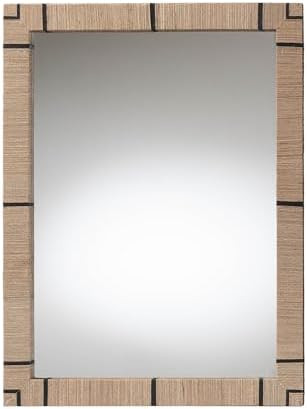 bali & pari Mirai Bohemian Woven Grasscloth Rectangle Accent Wall Mirror | Amazon (US)