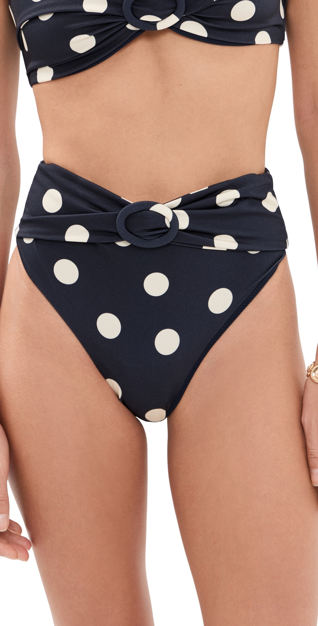 Cult Gaia Alouette Bikini Bottoms Small Dot Deep Lake XXS | Shopbop