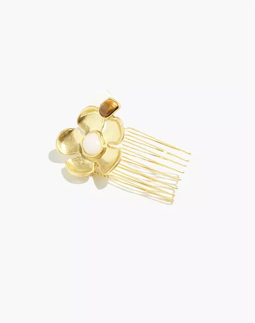 Semiprecious Flower Hair Comb | Madewell