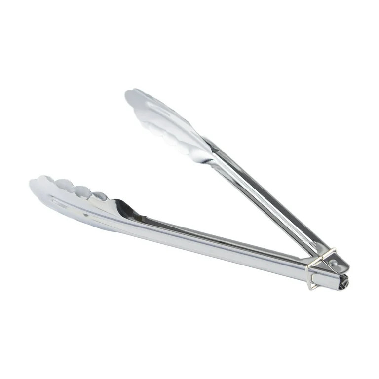 Expert Grill 8.5"Stainless Steel Locking Mini Grill Tongs ,Silver,Suitable Handle | Walmart (US)