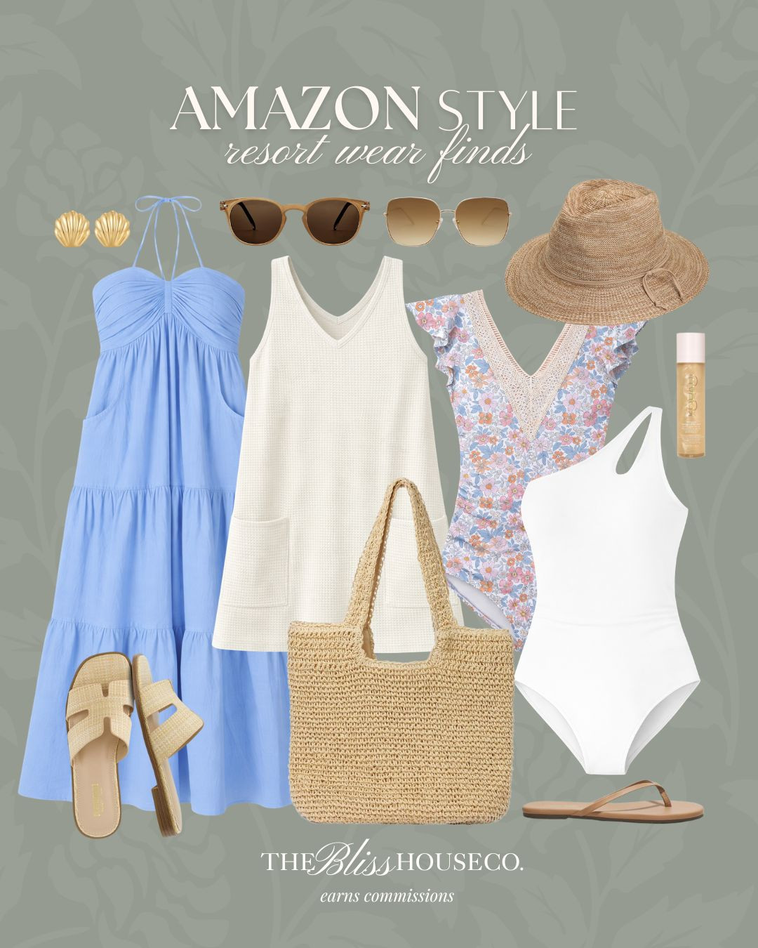 Amazon resort wear finds. 🌴 Easy summer dresses, flattering swimsuits, woven accessories and neutral sandals perfect for beach days and vacation outfits.

Amazon resort wear, summer vacation outfits, beach dresses, flattering swimsuits, straw tote bag, neutral sandals, summer accessories, vacation style, beach outfit ideas, amazon fashion finds, woven bag trend, casual summer outfits. 

 #LTKootd #LTKSwim #LTKTravel