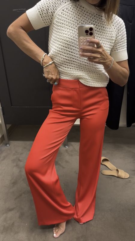 Nordstrom try on - love these pieces !
Red pants sz 2
Black pants sz 4
Both Jeans sz 26 frame ones are on sale 
Blouses and tee all size small shown 
Blouses fit generously 

#LTKWorkwear #LTKParties