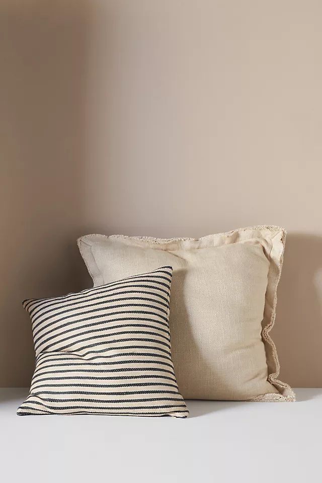 Luxe Linen Blend Stripe Pillow | Anthropologie (US)