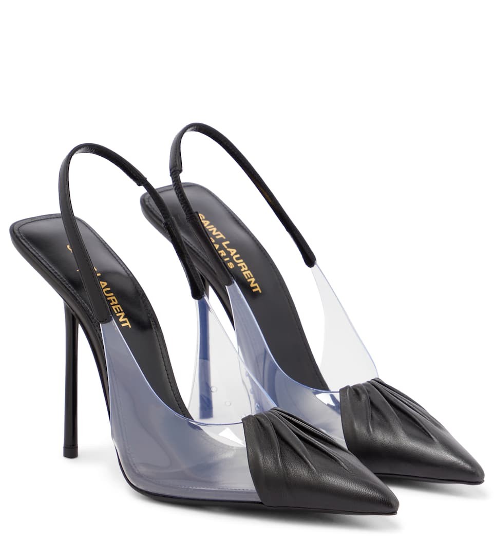 Chica PVC and leather slingback pumps | Mytheresa (US/CA)
