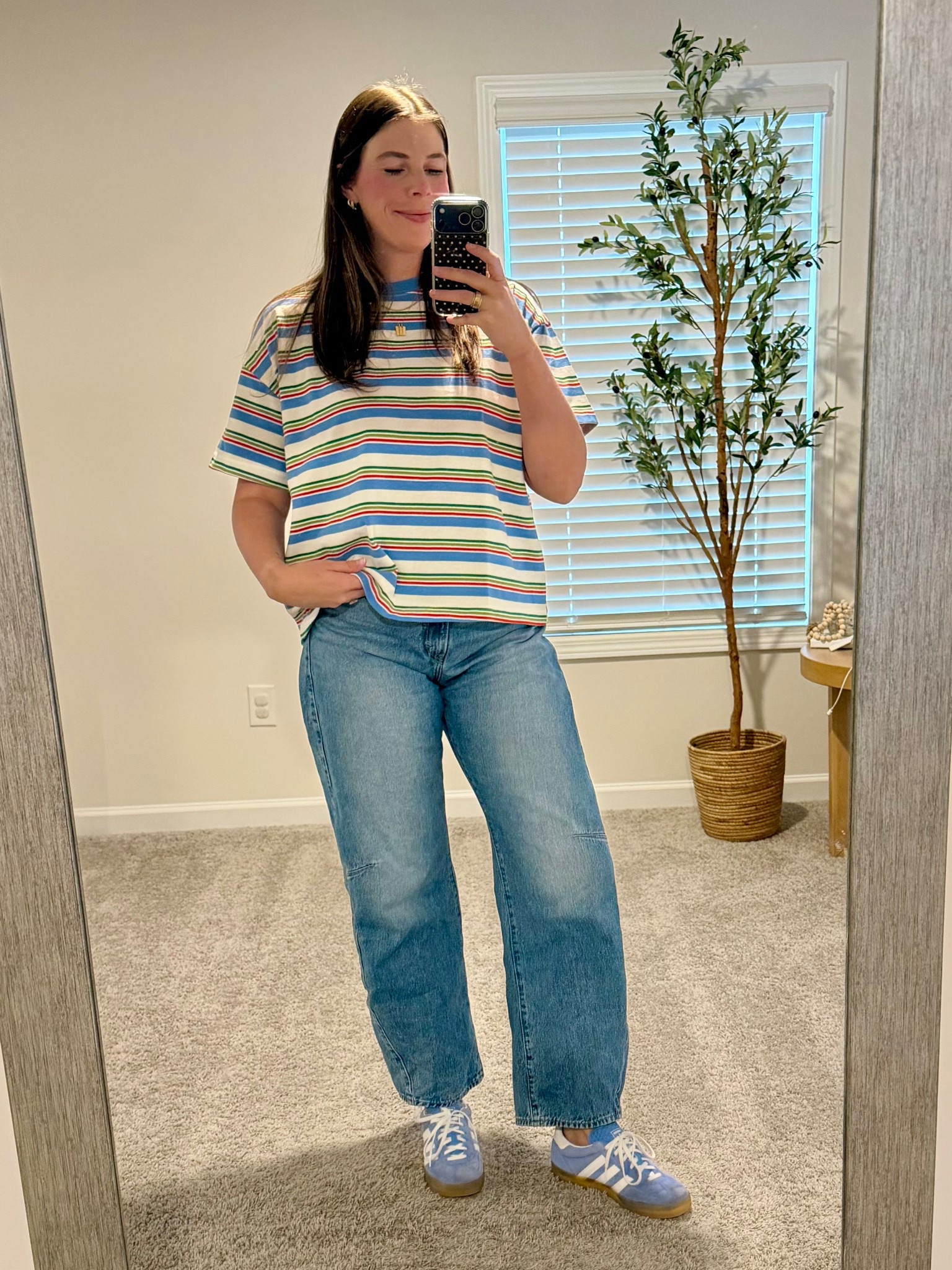 Casual fit for the office! Been loving stripes and so much color lately! 

#LTKootd #LTKMidsize #LTKTall