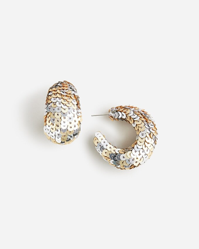 Sequin hoop earrings | J. Crew US