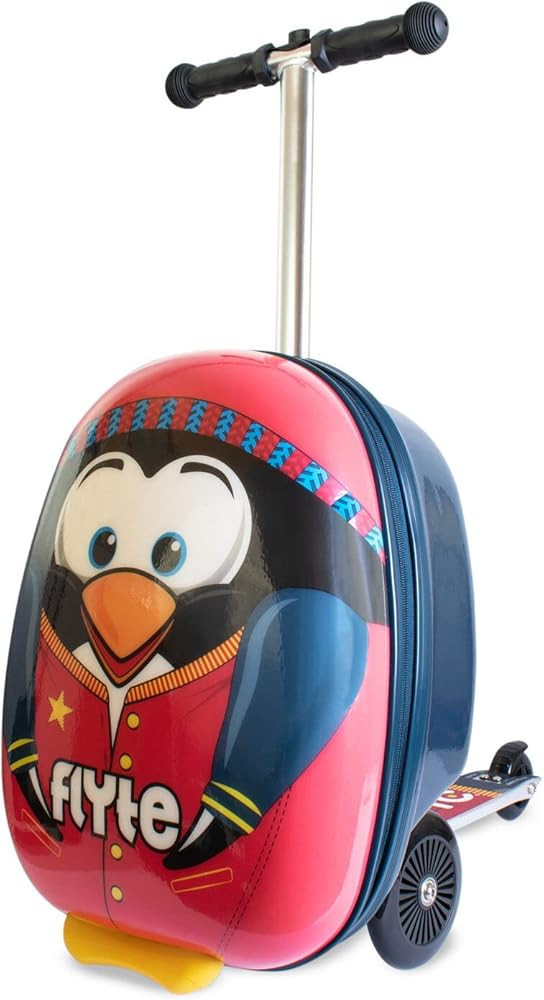 Flyte Scooter Suitcase Folding Kids Luggage – Perry the Penguin | Amazon (US)