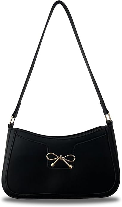 AIPJOY Small Shoulder Bag For Women,Bow Shoulder Handbags Trendy Y2k PU Leather Purses | Amazon (US)