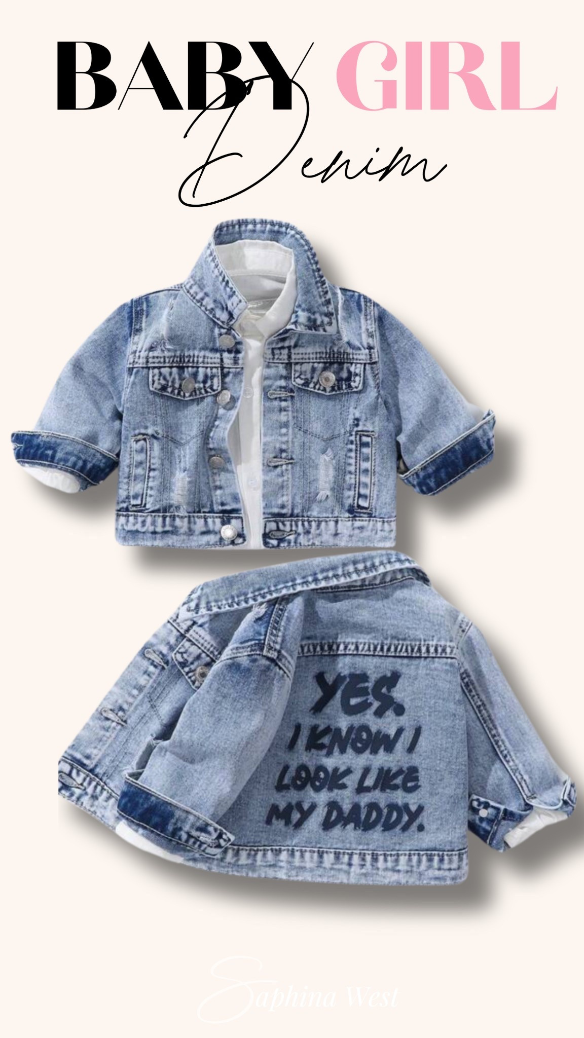 Baby Jean Jacket🎀😍

#LTKFamily #LTKBaby #LTKKids