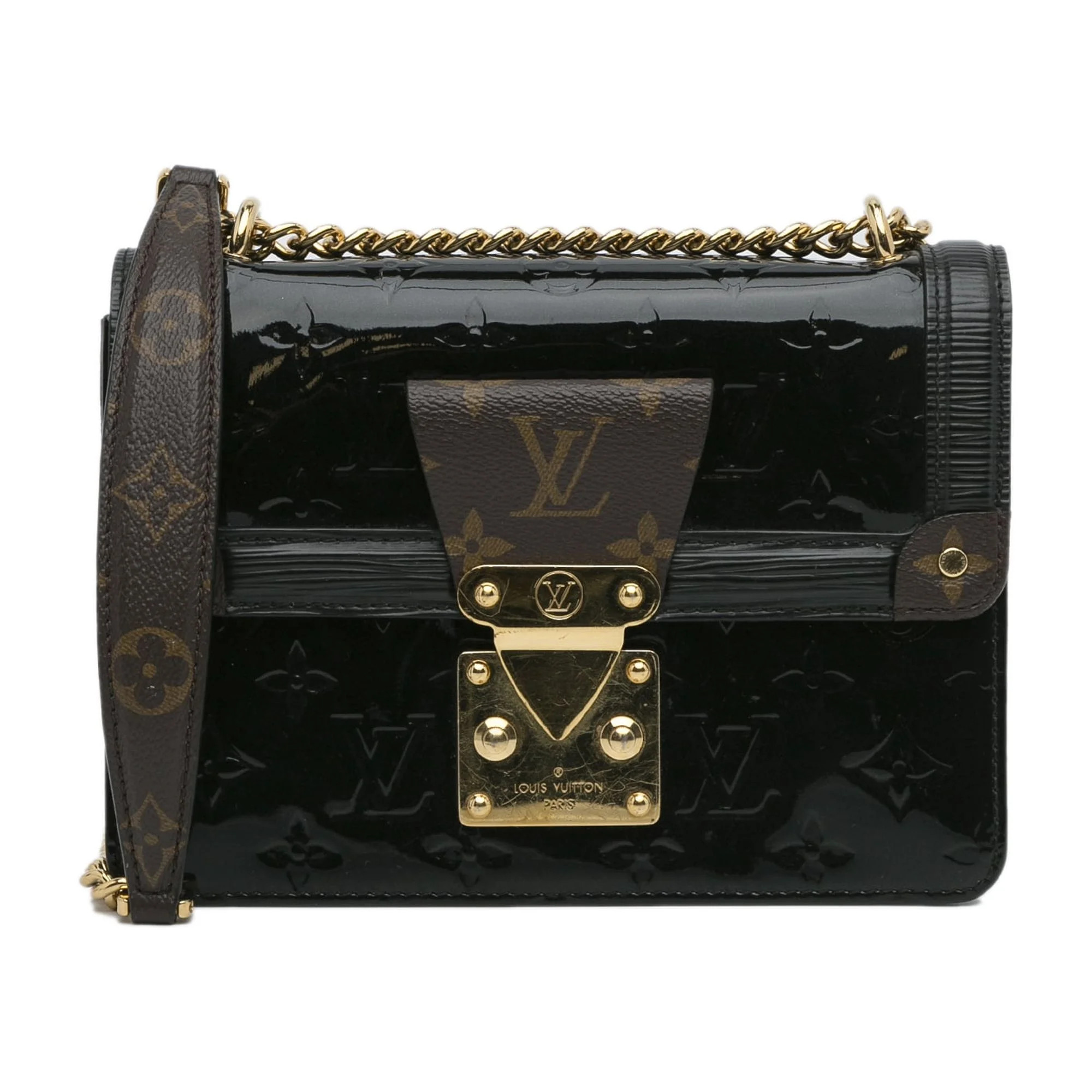 Authenticated Louis Vuitton Monogram Vernis Wynwood Leather Black Crossbody Bag Unisex (Good) | Walmart (US)