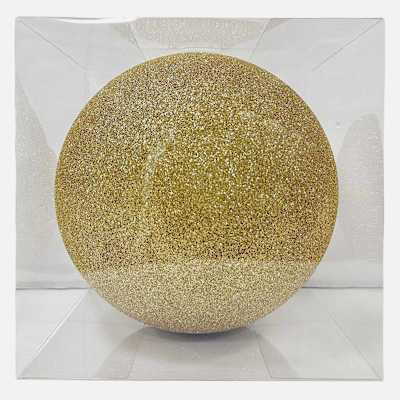 1-Count Large Gold Glittered Shatterproof Ornament, 7.7" | At Home