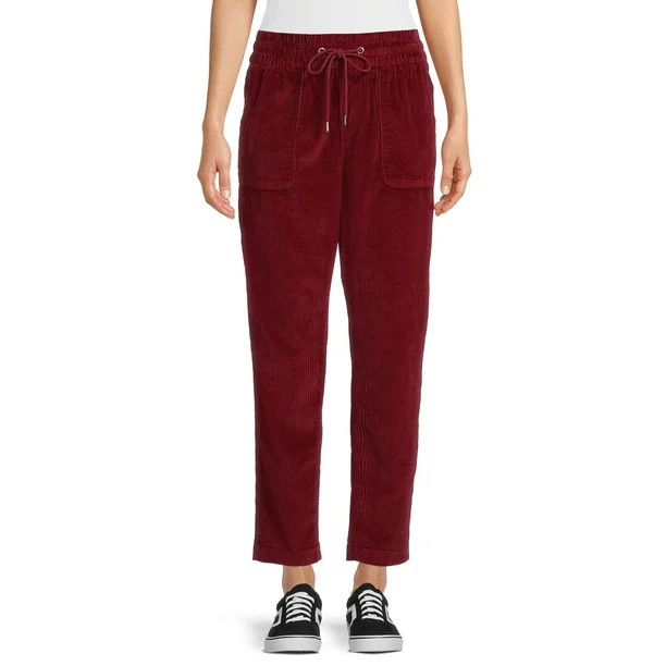 Time And Tru Women's Corduroy Jogger Pants - Walmart.com | Walmart (US)