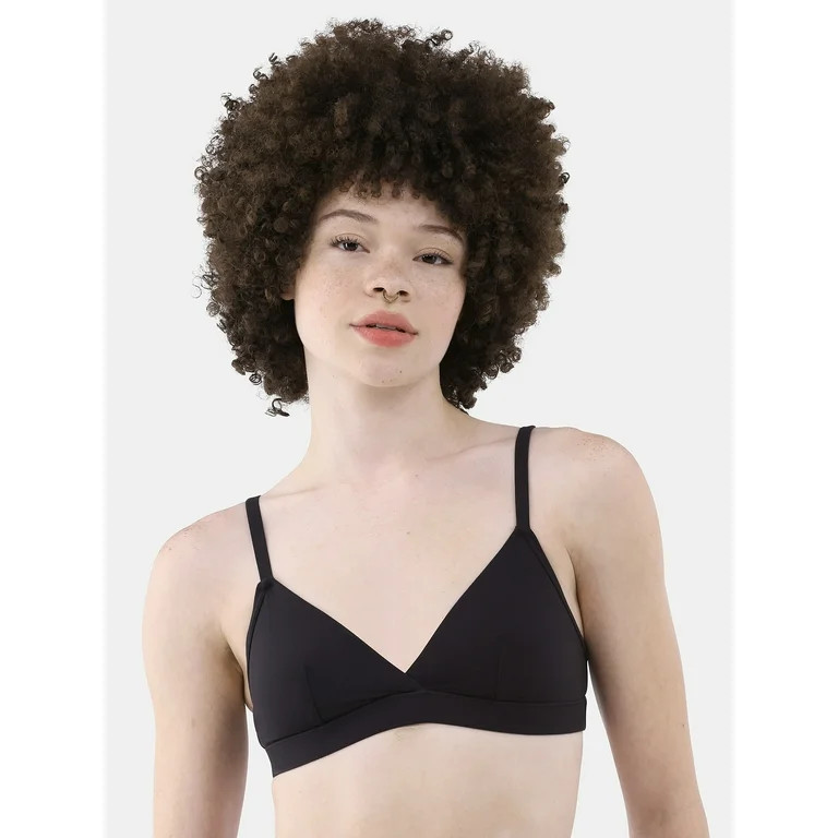 No Boundaries Fit Stretch Triangle Bralette, Sizes XS-3XL | Walmart (US)