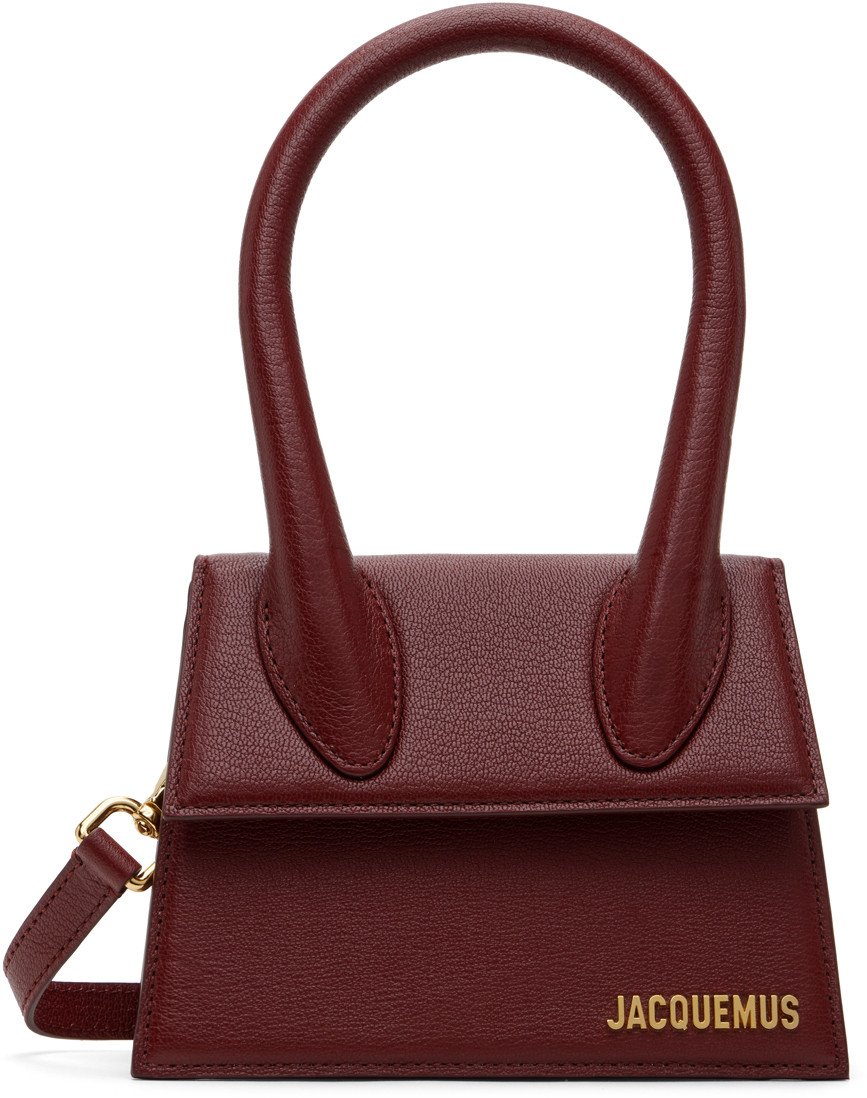 JACQUEMUS Burgundy 'Le Chiquito Moyen' Bag | SSENSE