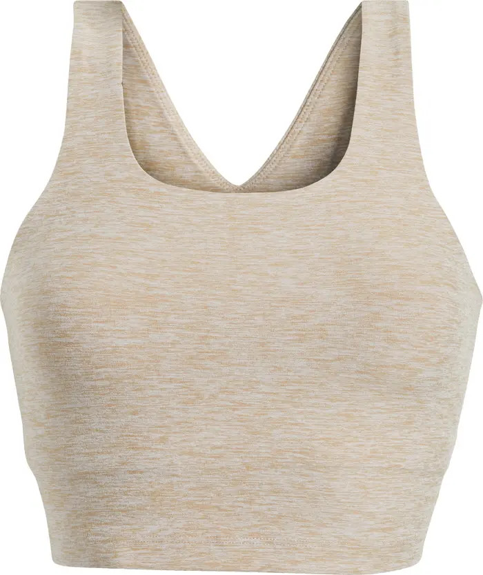 Zella Renew Mélange Support Crop Tank | Nordstrom | Nordstrom
