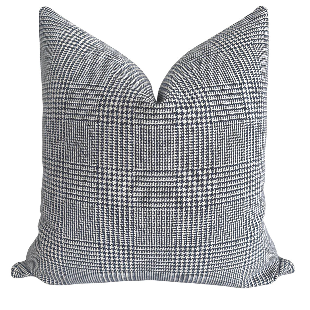 Glen Blue | Plaid Pillow Cover, Plaid Pillow, Blue Pillow Cover, Designer Pillows, Boys Room Pill... | Etsy (US)