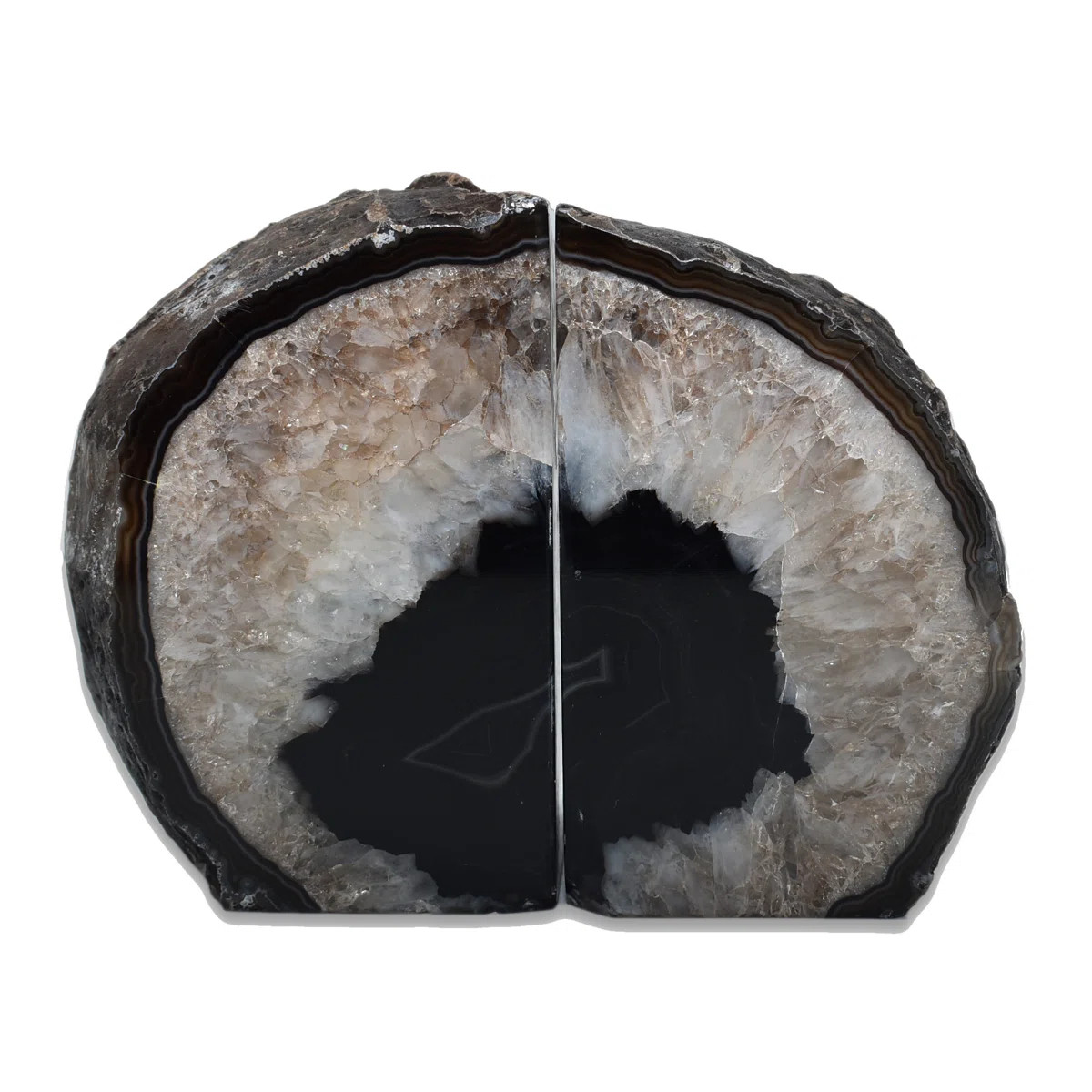 Evelynn Non-skid Black Agate Bookends (Set of 2) | Wayfair North America