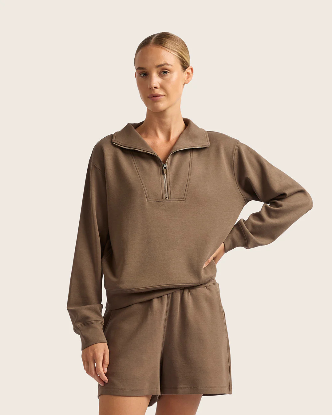 Bamboo CloudKnit Women's Quarter Zip Sweater | Boody US