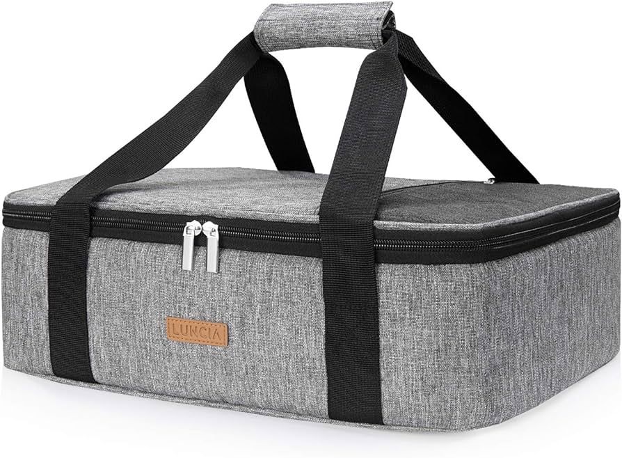 LUNCIA Insulated Casserole Carrier for Hot or Cold Food, Lasagna Lugger Tote for Potluck Parties/... | Amazon (US)