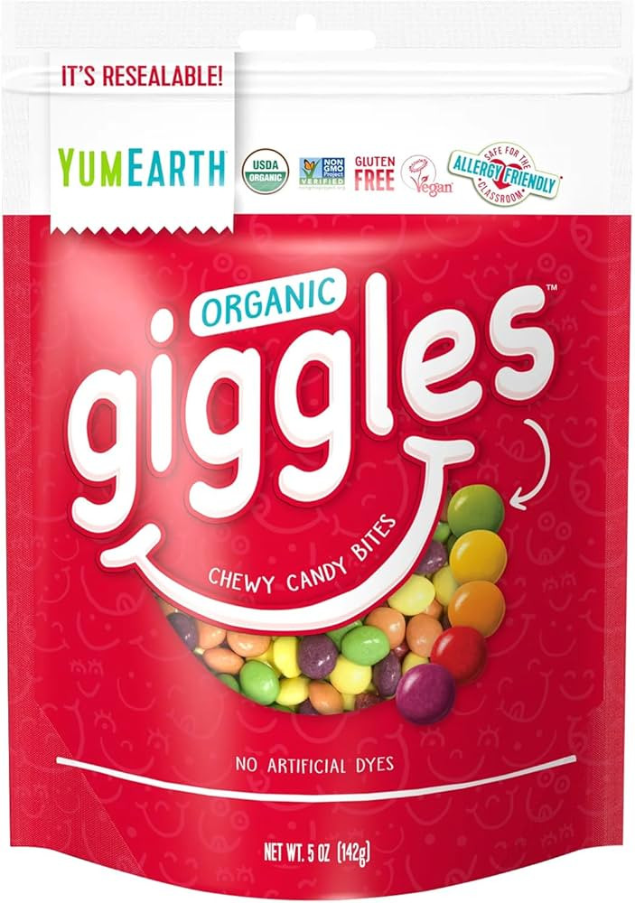 YUMEARTH Organic Giggles Chewy Candy Bites - 5 oz | Amazon (US)
