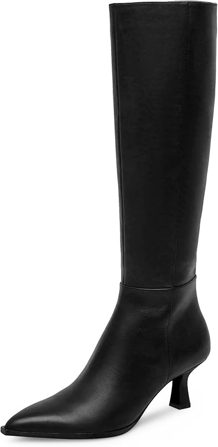 MUCCCUTE Knee High Boots for Women Tall Boots Kitten Heel Pointed Toe Slip On Comfort Fall Long B... | Amazon (US)