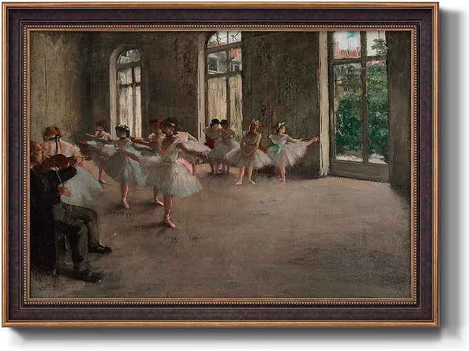 Renditions Gallery Wall Art Bronze & Gold Framed Decoration The Ballet Rehearsal Girls Vintage Ab... | Amazon (US)