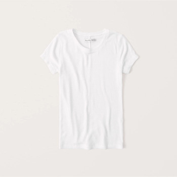 Slim Ribbed Crew Tee | Abercrombie & Fitch (US)
