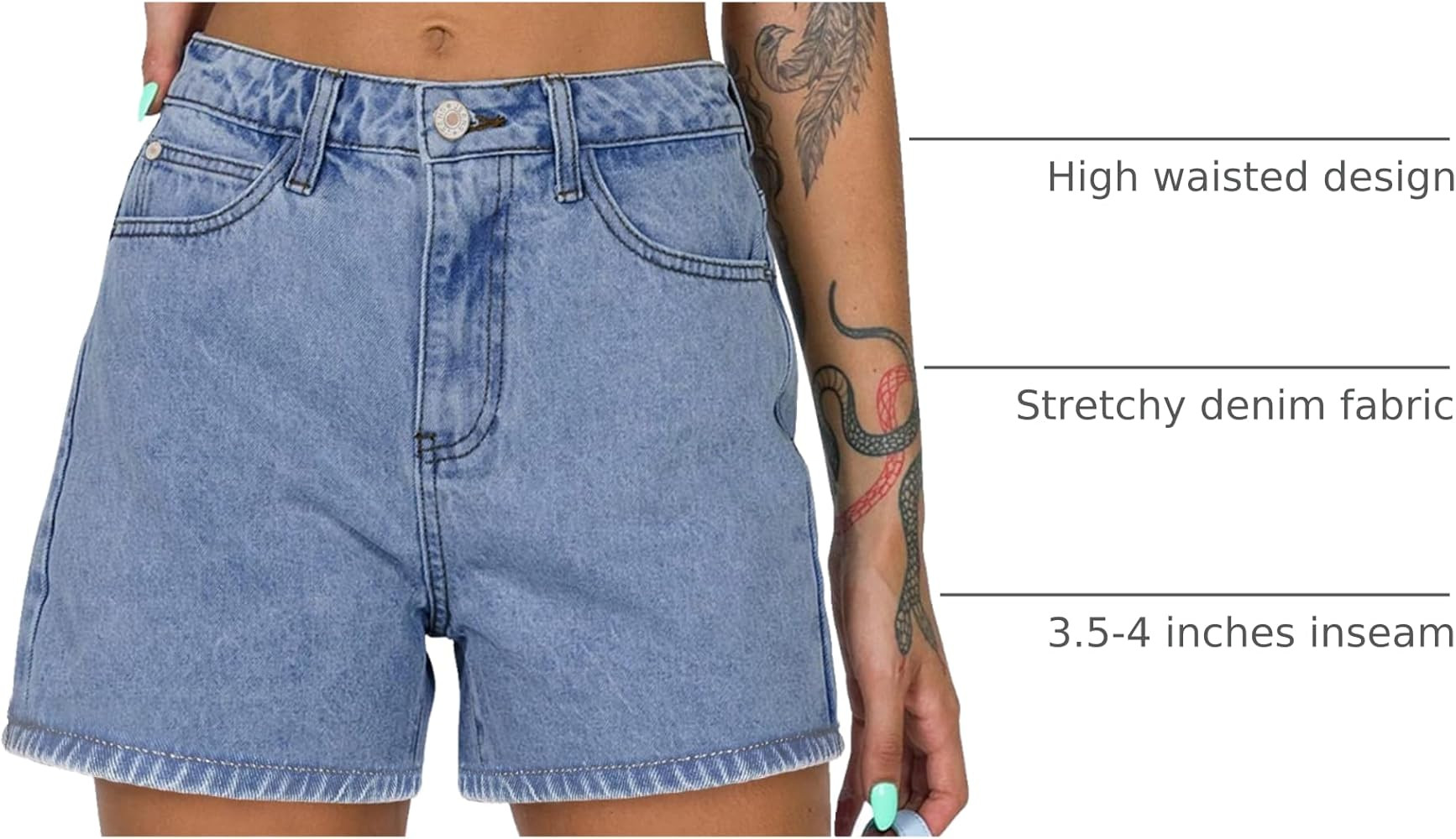 SANMM Jean Shorts Womens Summer Stretchy Denim Casual Hot Short Jorts 2026 | Amazon (US)