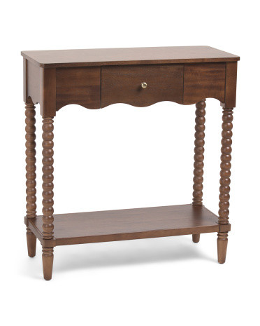 32x34 Scalloped 1 Drawer Console Table | Marshalls