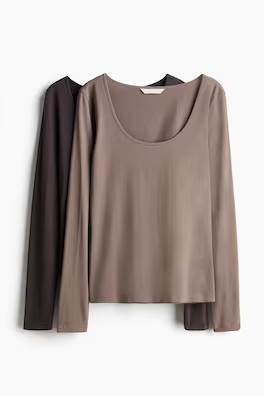 Scoop-Neck Top - Black - Ladies | H&M US | H&M (US + CA)