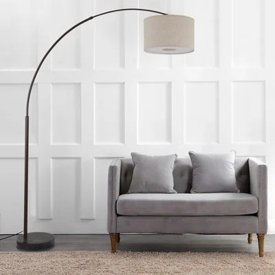Changir 81" Arched Floor Lamp Ebern Designs Finish: Beige | Wayfair North America