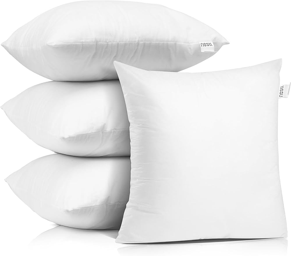Nestl 28x28 Pillow Inserts - Throw Pillow Insert 28x28, 4 Pack Euro Pillows 28x28, Decorative Eur... | Amazon (US)