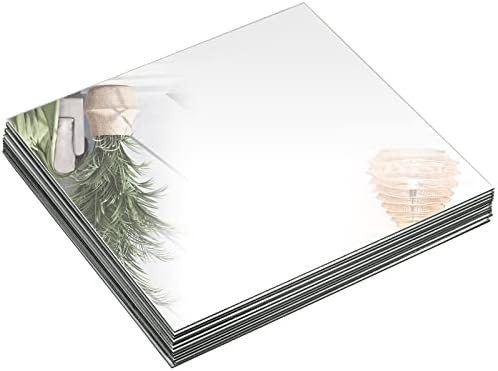Suwimut Set of 12 Square Mirrors for Centerpieces, 10 x 10 Inch Glass Mirror Tray Candle Plates W... | Amazon (US)