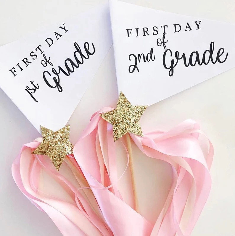 ASSEMBLED Pennant Flag - First Day of school | Etsy (US)