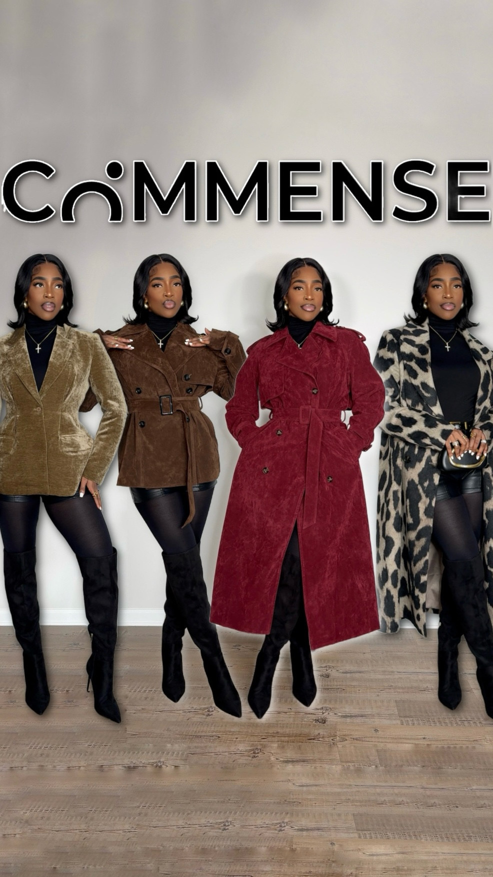 New in Outerwear For FW 25' W/ Commense 🖤

Brown Faux Suede Jacket - Large
Leopard Coat - XL
Velvet Blazer - Large
Burgundy Faux Suede Trench - XL  

#LTKSeasonal #LTKFindsUnder50 #LTKU