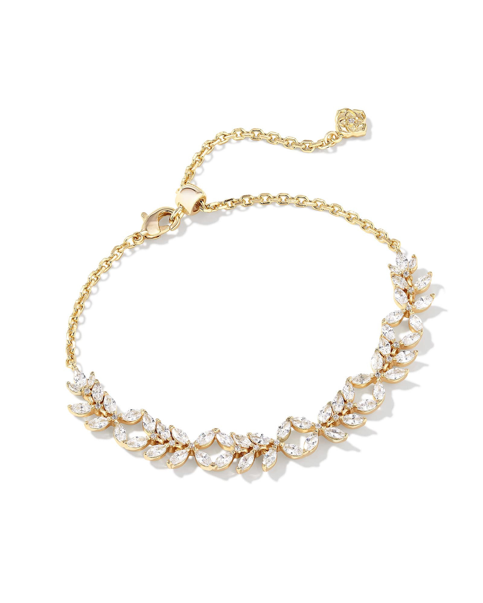 Kendra Scott Rosalie Gold Tennis Bracelet in White CZ | Crystal | Kendra Scott