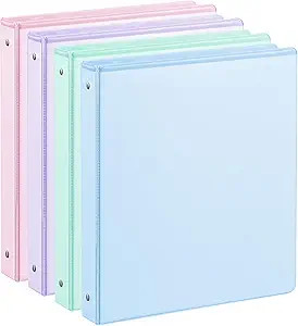 1'' 3-Ring-Binder with Pockets, 200 Sheets Capacity, 1 inch Binders fits 11" x 8.5" US Letter Siz... | Amazon (US)