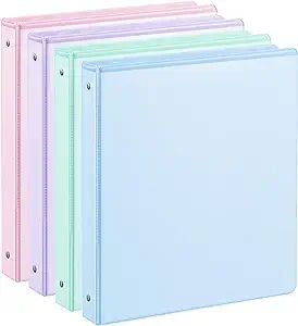 1'' 3-Ring-Binder with Pockets, 200 Sheets Capacity, 1 inch Binders fits 11" x 8.5" US Letter Siz... | Amazon (US)