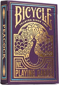 Bicycle Peacock Playing Cards - Purple - Cold Foil Premium Playing Card Deck for Card Games and M... | Amazon (US)