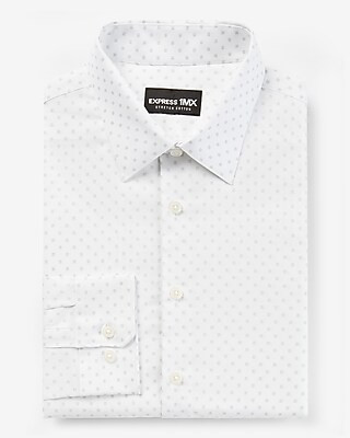 Slim Geo Print Stretch Cotton 1MX Dress Shirt | Express