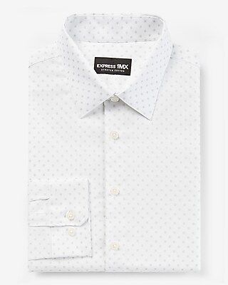 Slim Geo Print Stretch Cotton 1MX Dress Shirt | Express